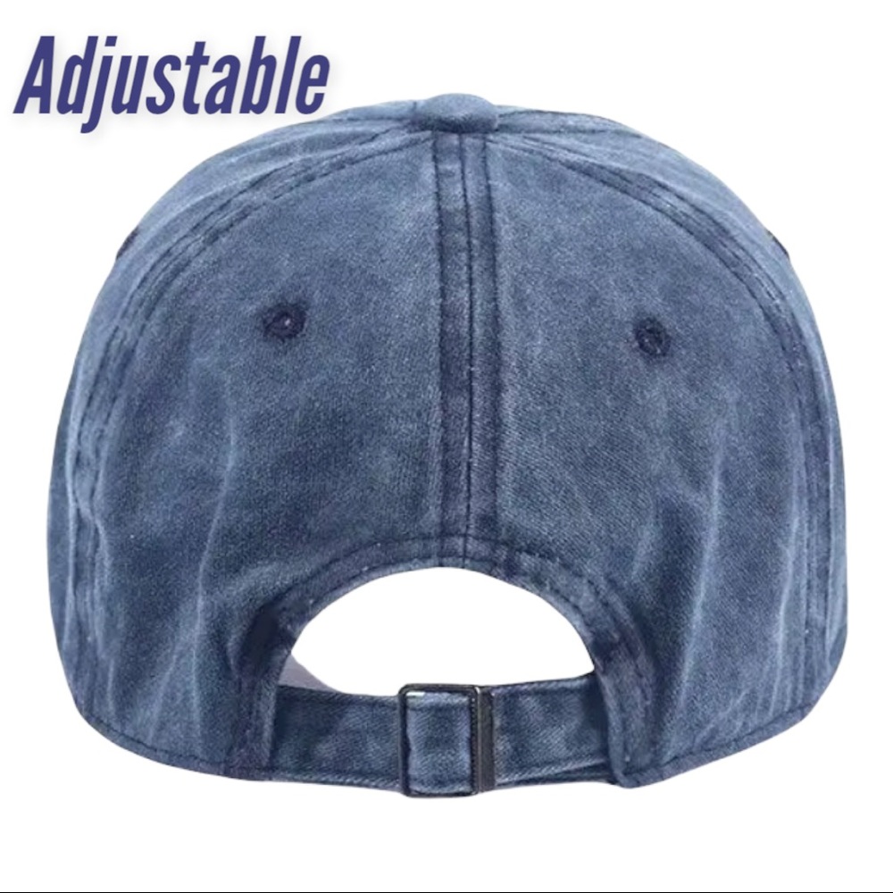 Bad hair day classic Embroidered navy blue baseball cap cotton washed - Picture 2 of 3